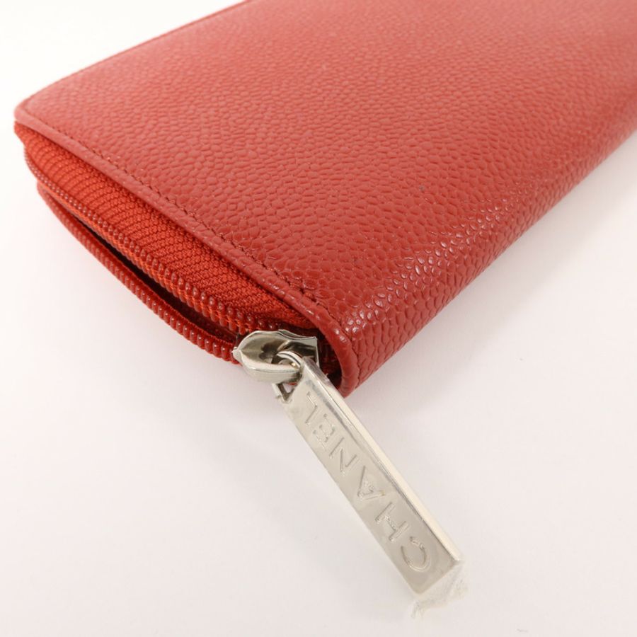 CHANEL 牛皮皮革Timeless CC Zipper Wallet長錢包-10