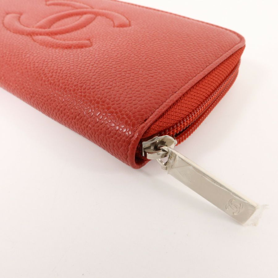 CHANEL 牛皮皮革Timeless CC Zipper Wallet長錢包-12