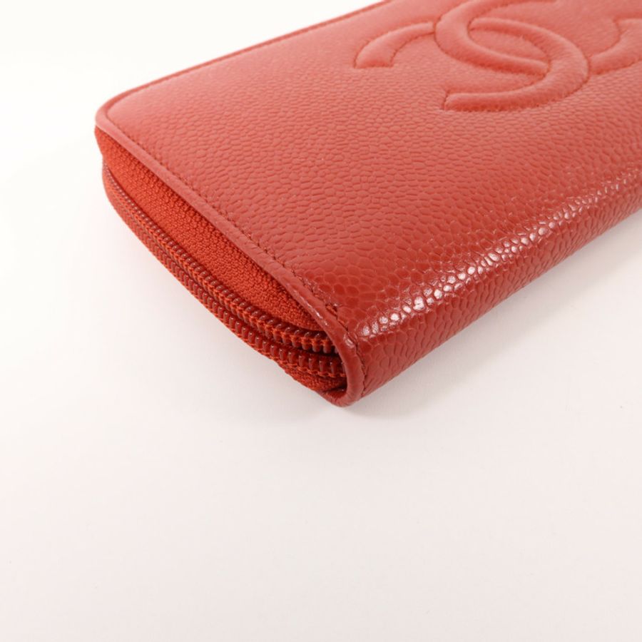 CHANEL 牛皮皮革Timeless CC Zipper Wallet長錢包-13