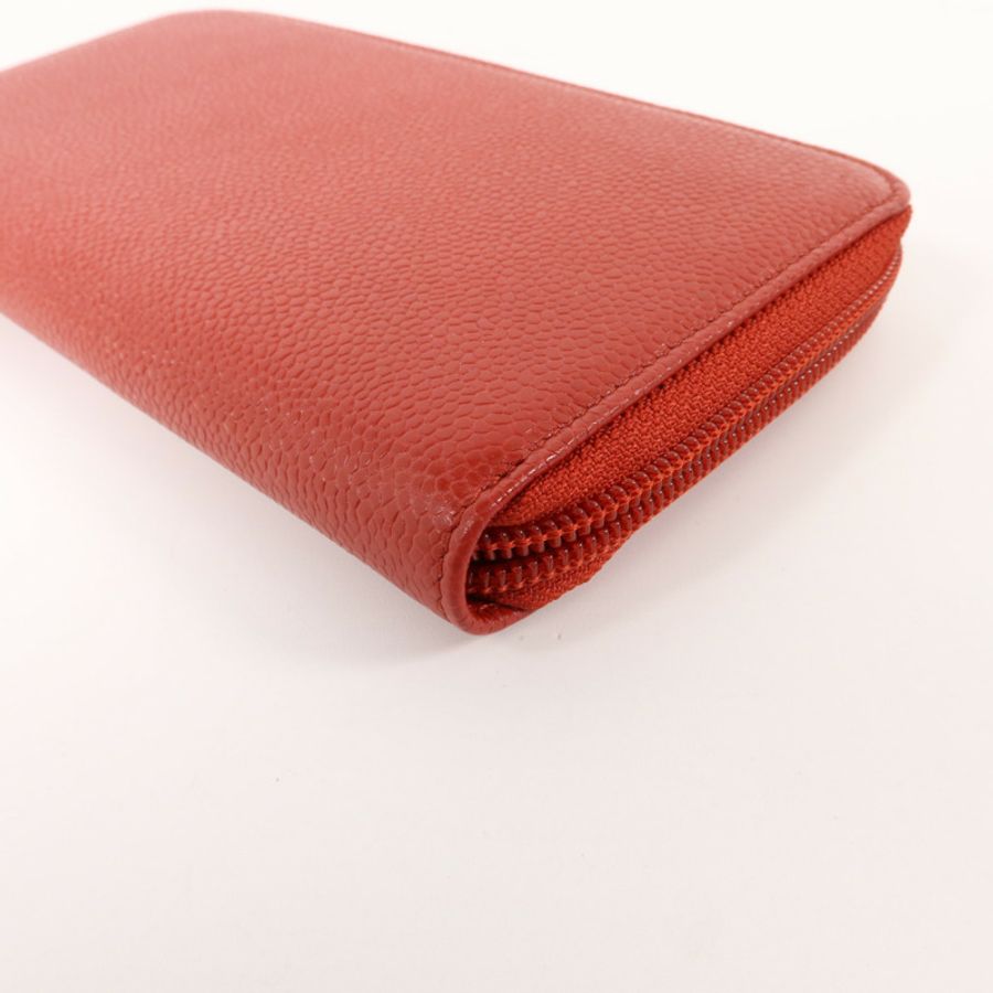 CHANEL 牛皮皮革Timeless CC Zipper Wallet長錢包-14