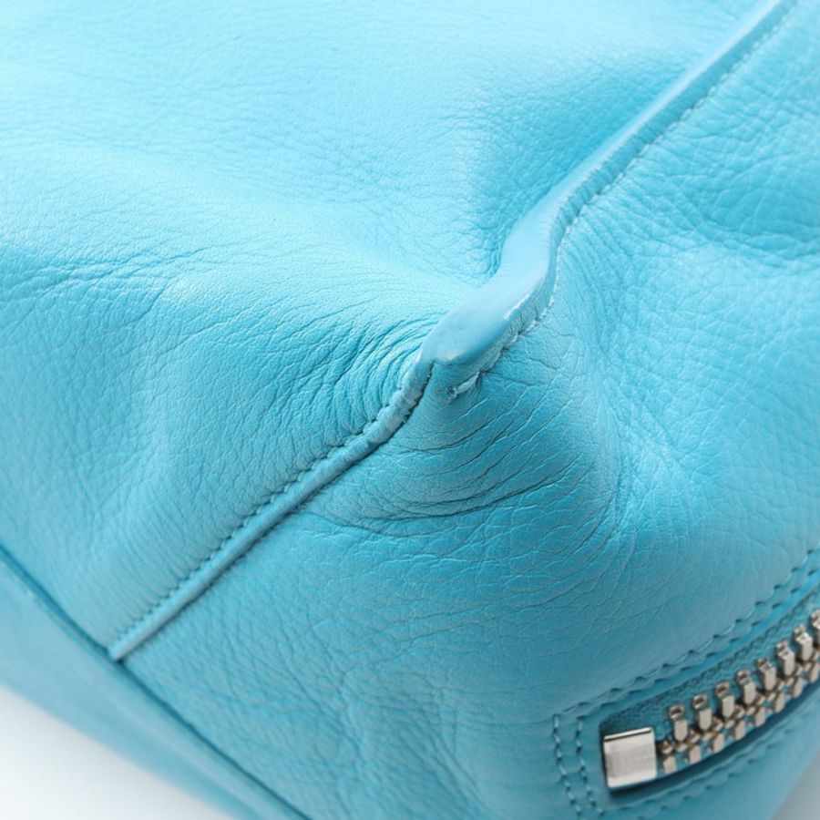 BALENCIAGA A5 紙手提包,皮革材質,淺藍色,二手女款-4