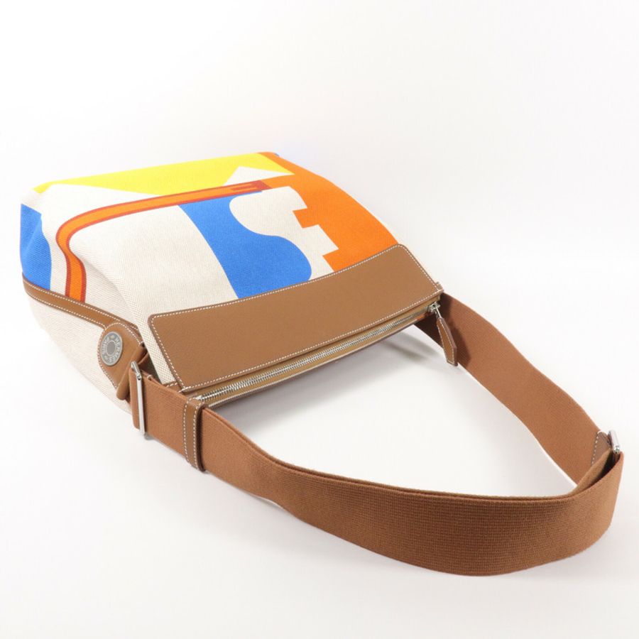 HERMES Viking/Regate R.M.S 12H肩背袋Capucine/Ecru/Fauve-8