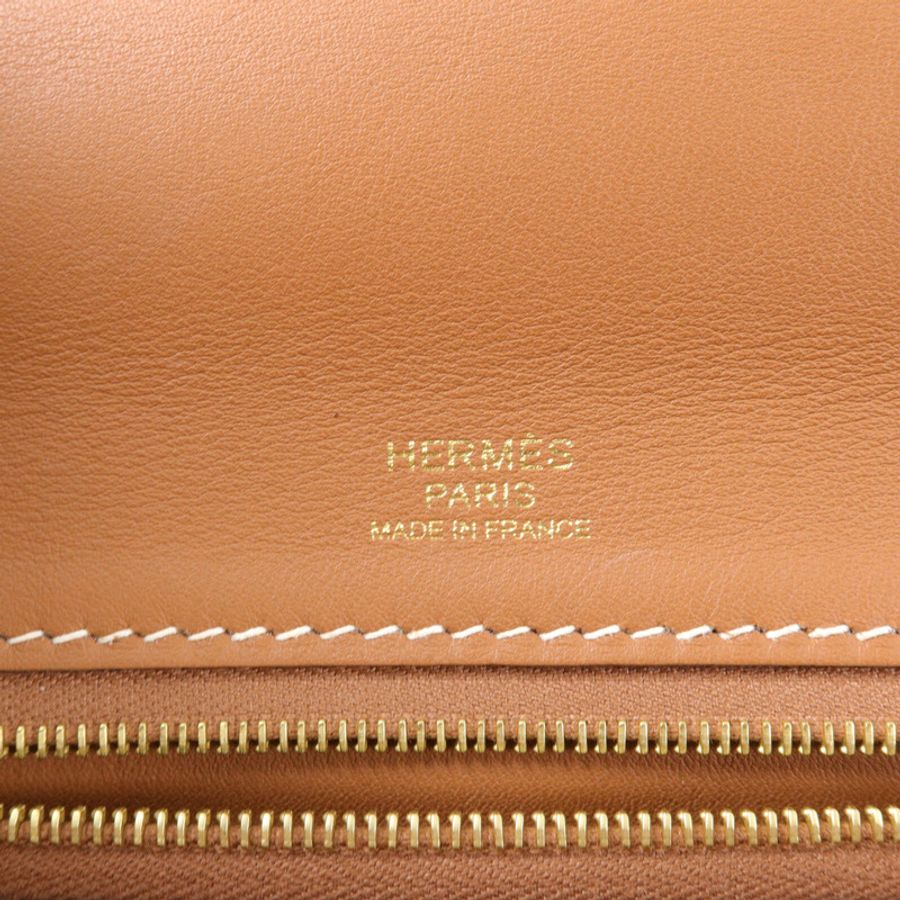 HERMES Barenia皮革24/24 29cm手挽肩背兩用袋Gold-5