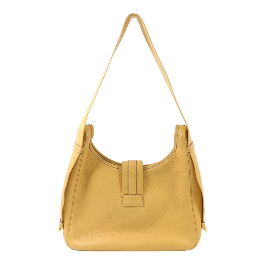 HERMES Clemence皮革Tsako肩背袋Jaune-1