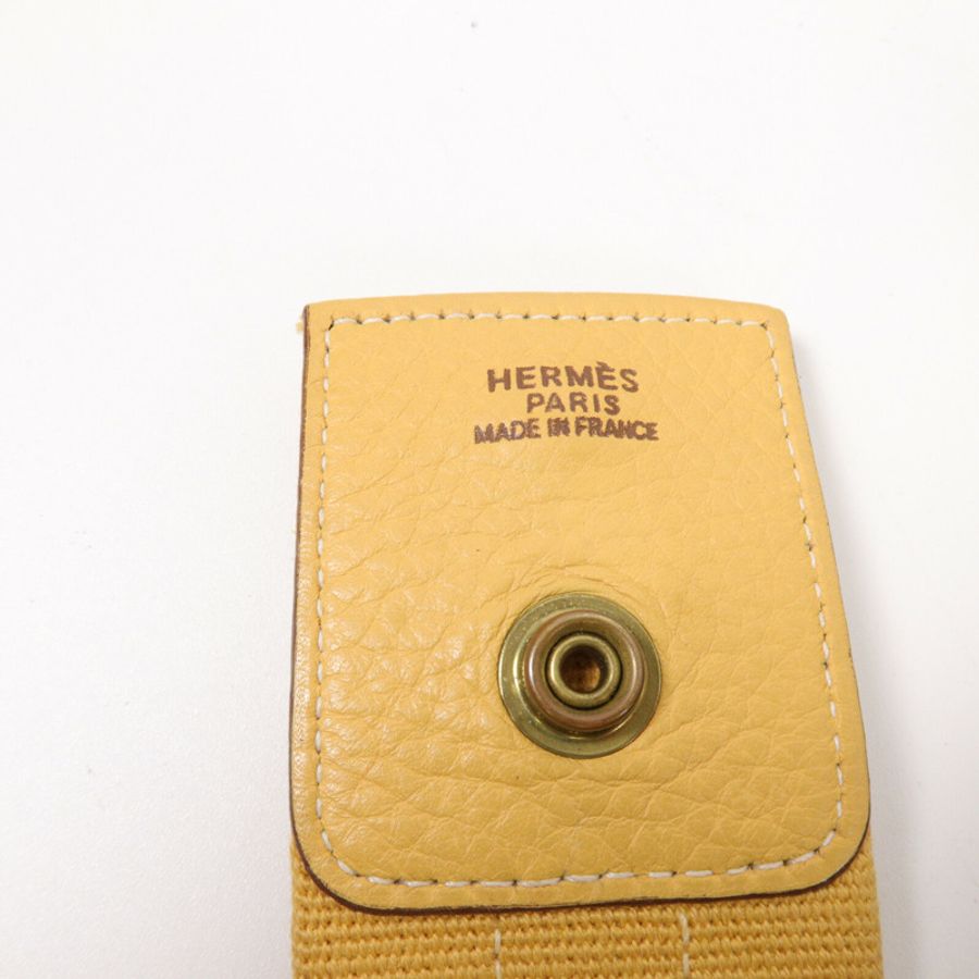 HERMES Clemence皮革Tsako肩背袋Jaune-6