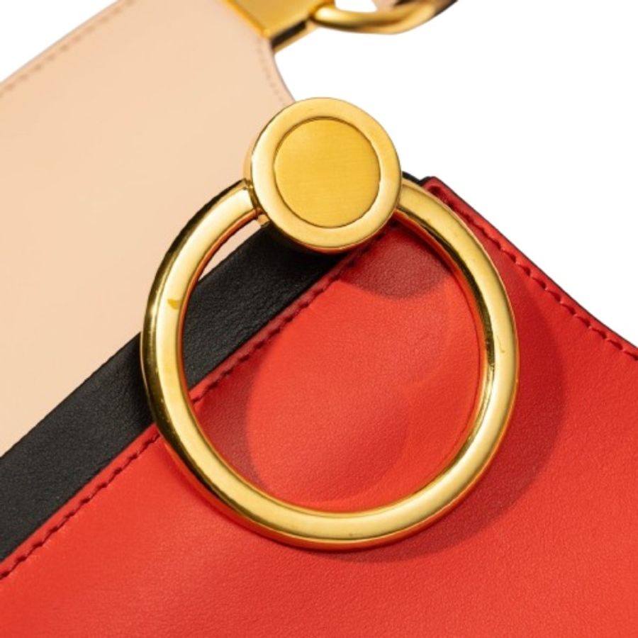 Marni Earring 金屬圓環撞色皮革單肩包 手袋-5