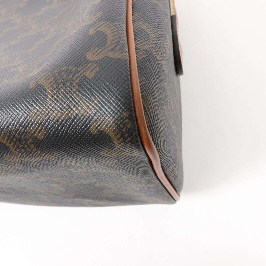 CELINE 塗層帆布Mini Boston In Triomphe手挽肩背兩用袋-10