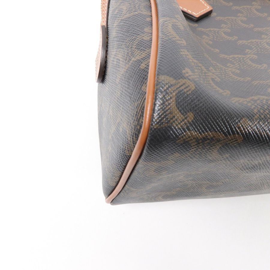 CELINE 塗層帆布Mini Boston In Triomphe手挽肩背兩用袋-12