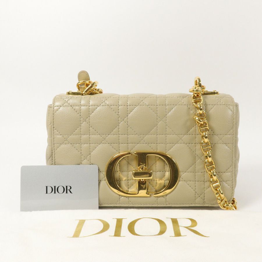 Dior 牛皮皮革Caro Small鏈帶肩背袋-10