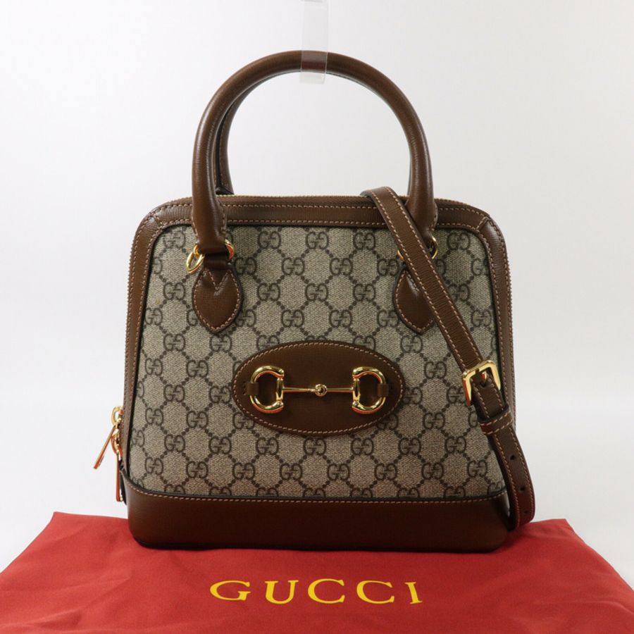 GUCCI 塗層帆布Horsebit 1955 Small肩背袋-9