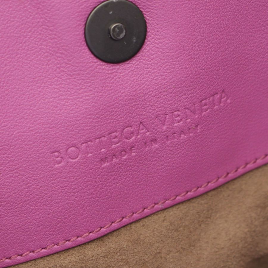 BOTTEGA VENETA Intrecciato 手提單肩包,粉紅色皮革,二手女款-3