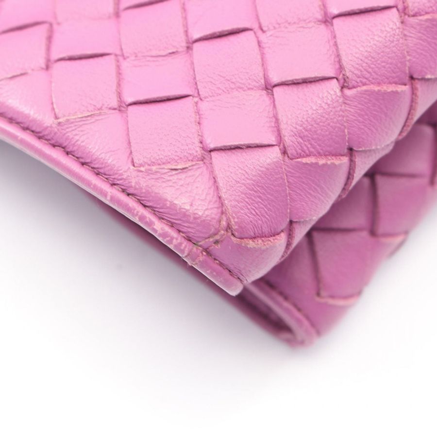 BOTTEGA VENETA Intrecciato 手提單肩包,粉紅色皮革,二手女款-5