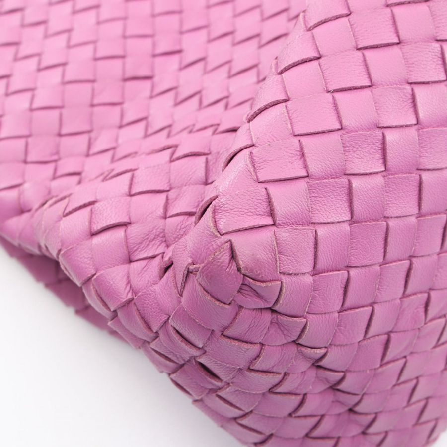 BOTTEGA VENETA Intrecciato 手提單肩包,粉紅色皮革,二手女款-6