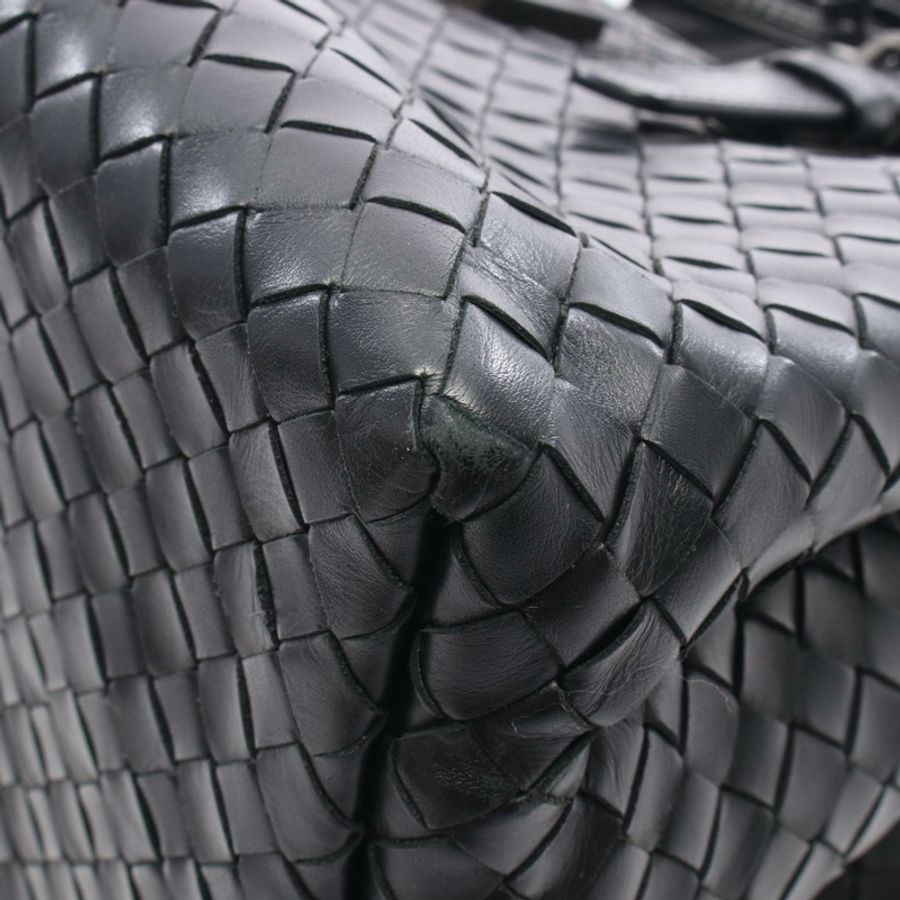 BOTTEGA VENETA Intrecciato 小號 Roma 單肩斜背包 手提包 皮革 黑色-4