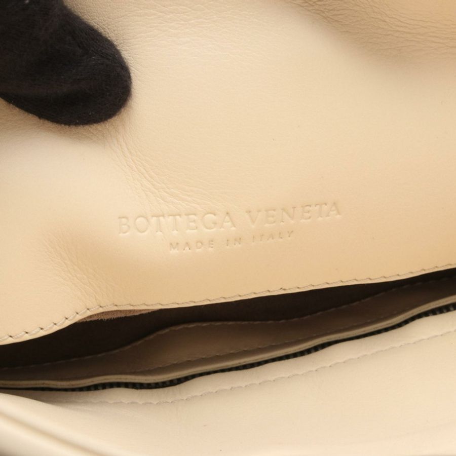 BOTTEGA VENETA 女士單肩手提包,羊皮材質,米色,二手-3