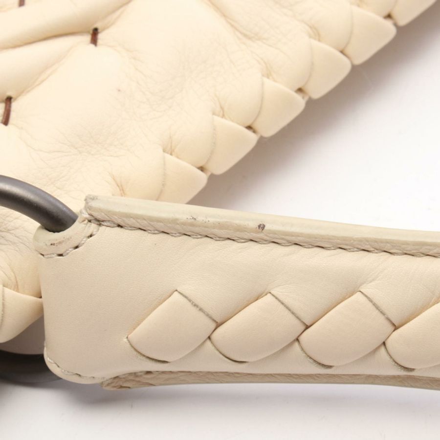 BOTTEGA VENETA 女士單肩手提包,羊皮材質,米色,二手-8