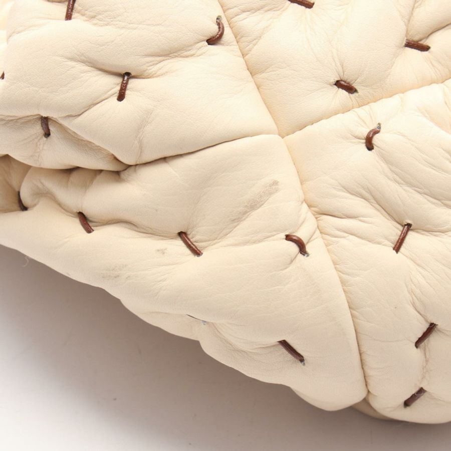 BOTTEGA VENETA 女士單肩手提包,羊皮材質,米色,二手-10