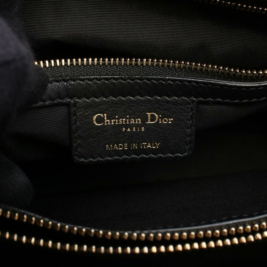 Christian Dior Canage 手提鏈條包,羊皮材質,黑色,二手女款-3