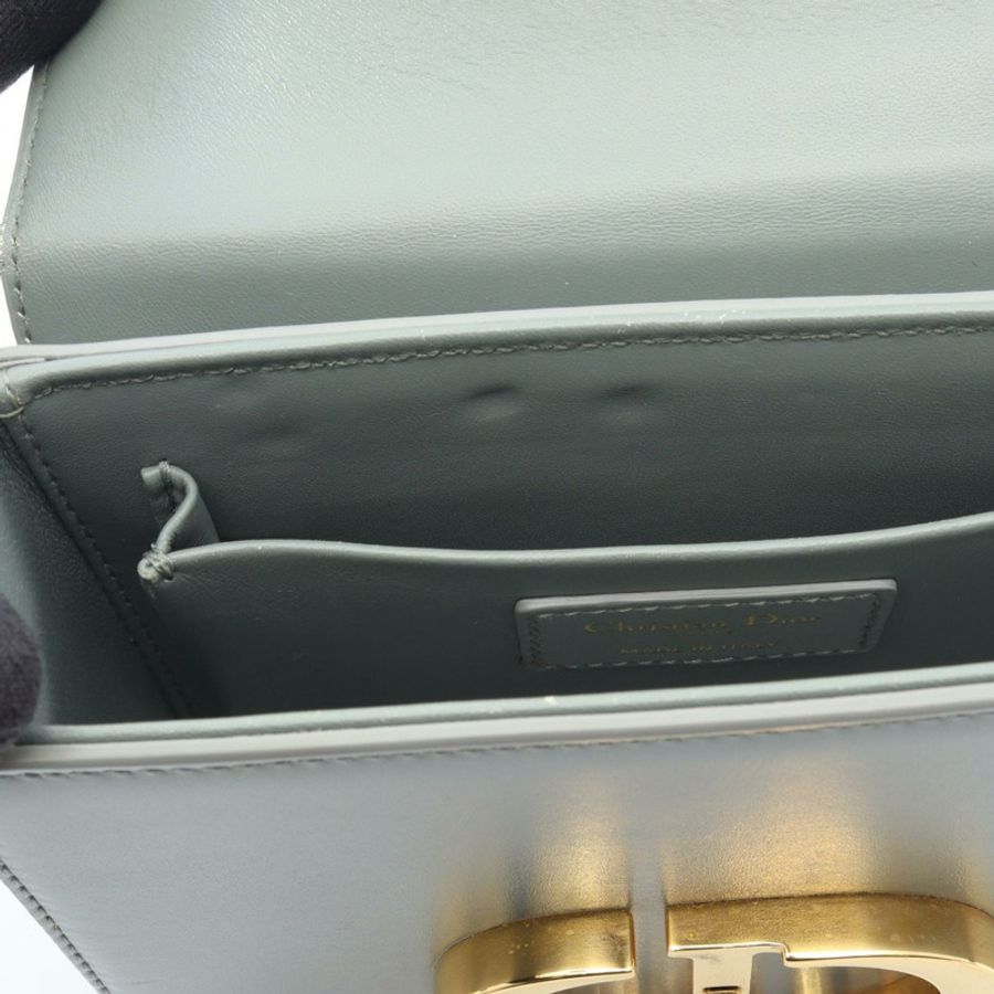 Christian Dior 30 MONTAIGNE Box 肩斜背包,灰色皮革,二手女款-4