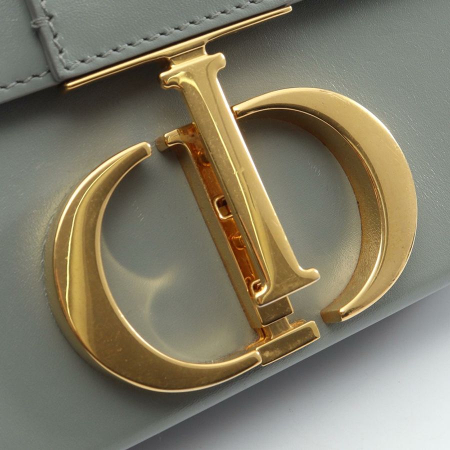 Christian Dior 30 MONTAIGNE Box 肩斜背包,灰色皮革,二手女款-5