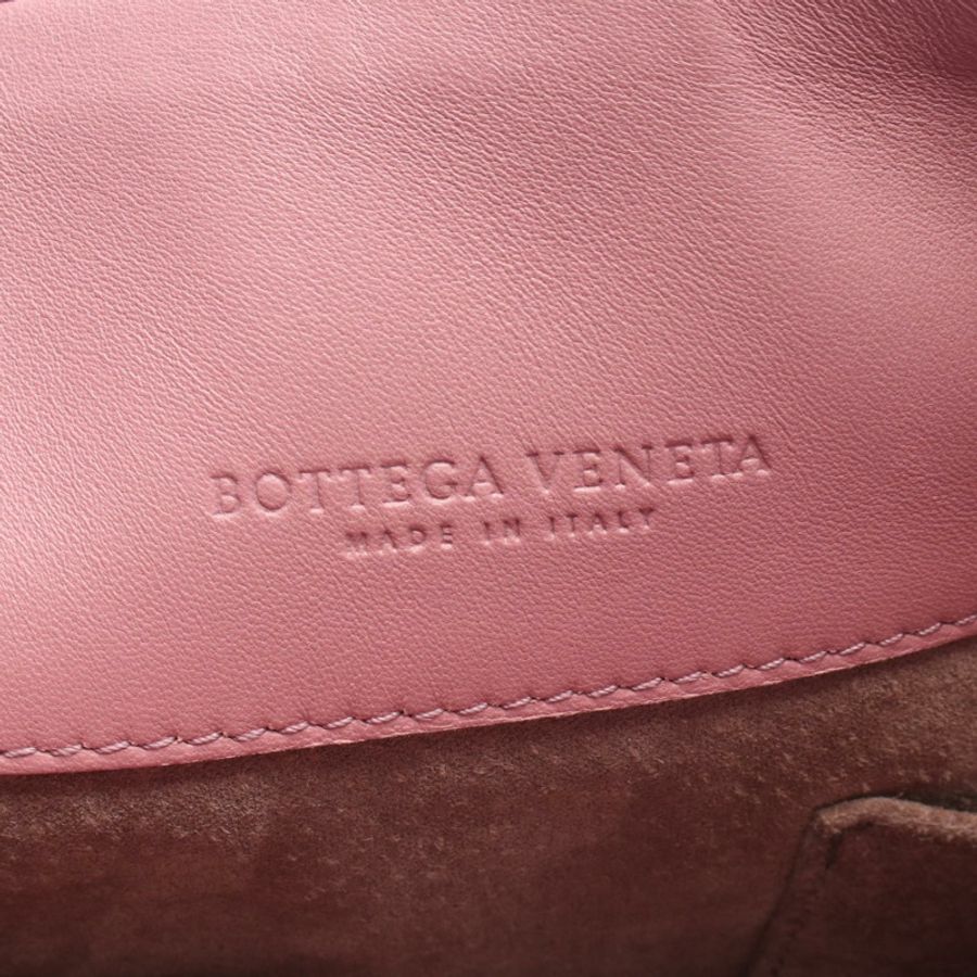 BOTTEGA VENETA 編織鏈條單肩手提包 羊皮 粉紅色 二手 女士-3