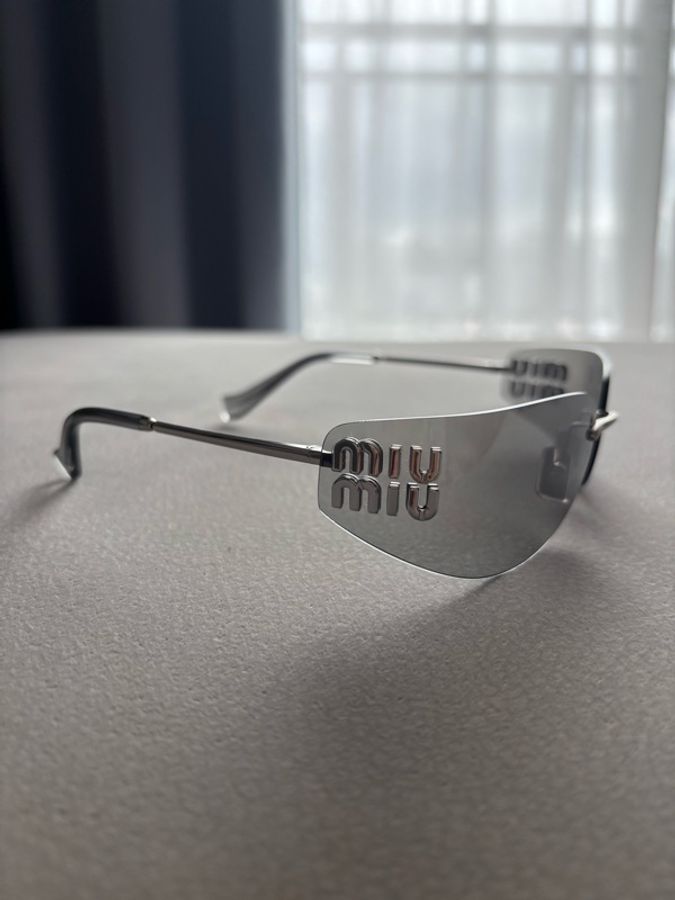 Miu Miu 無框太陽眼鏡墨鏡 SMU A51 灰色-3