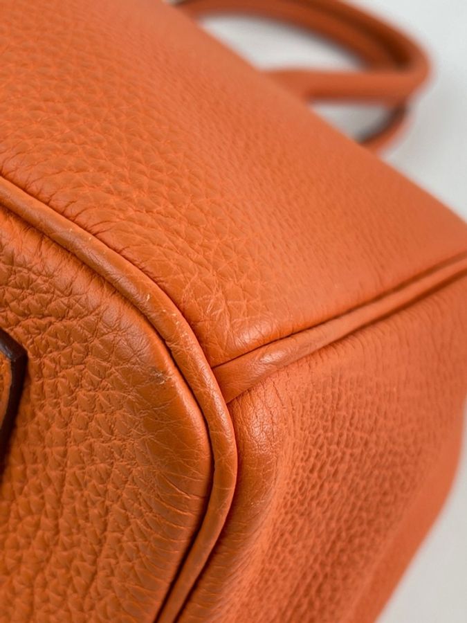 Hermes 愛馬仕birkin35橙色金扣 框Q-6