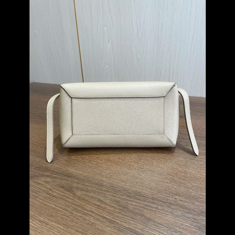 Celine/思琳 奶茶色小號鯰魚包,附肩帶-5