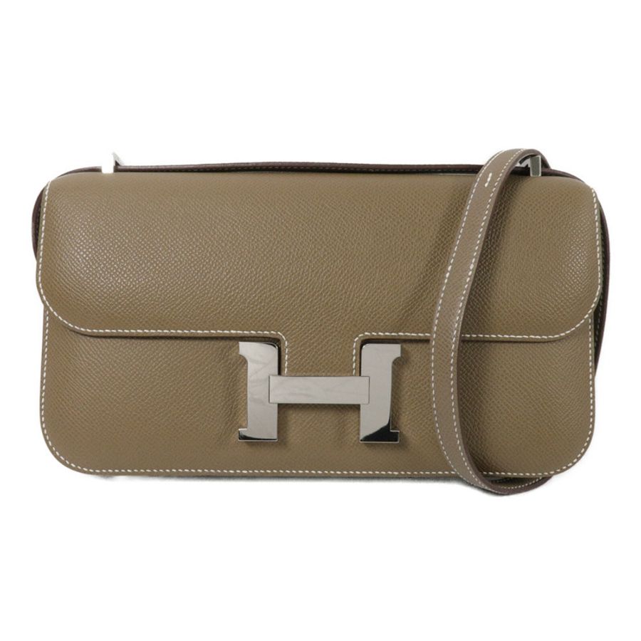 HERMES Epsom皮革Constance Elan肩背袋Etoupe-0