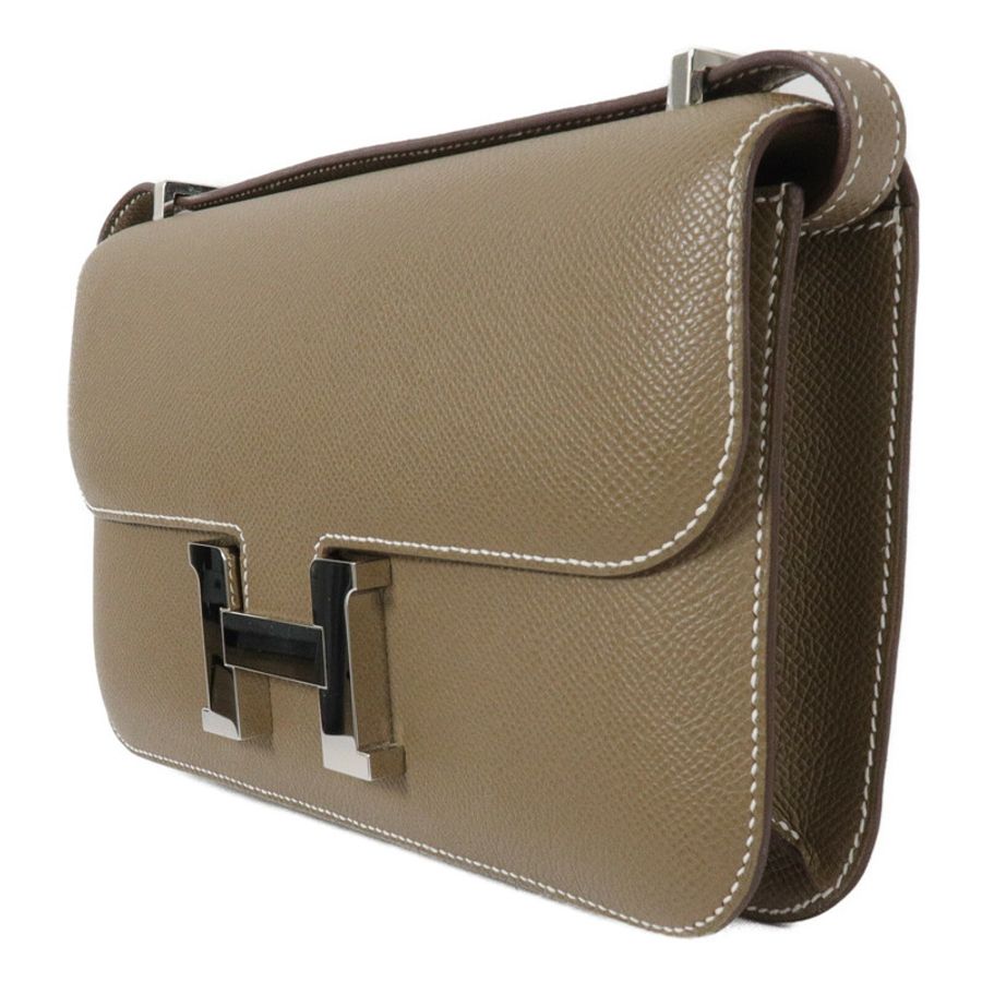 HERMES Epsom皮革Constance Elan肩背袋Etoupe-2