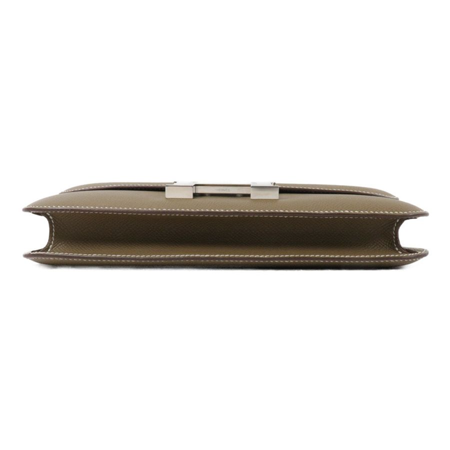 HERMES Epsom皮革Constance Elan肩背袋Etoupe-3