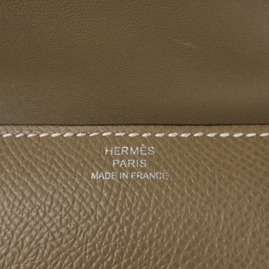 HERMES Epsom皮革Constance Elan肩背袋Etoupe-5