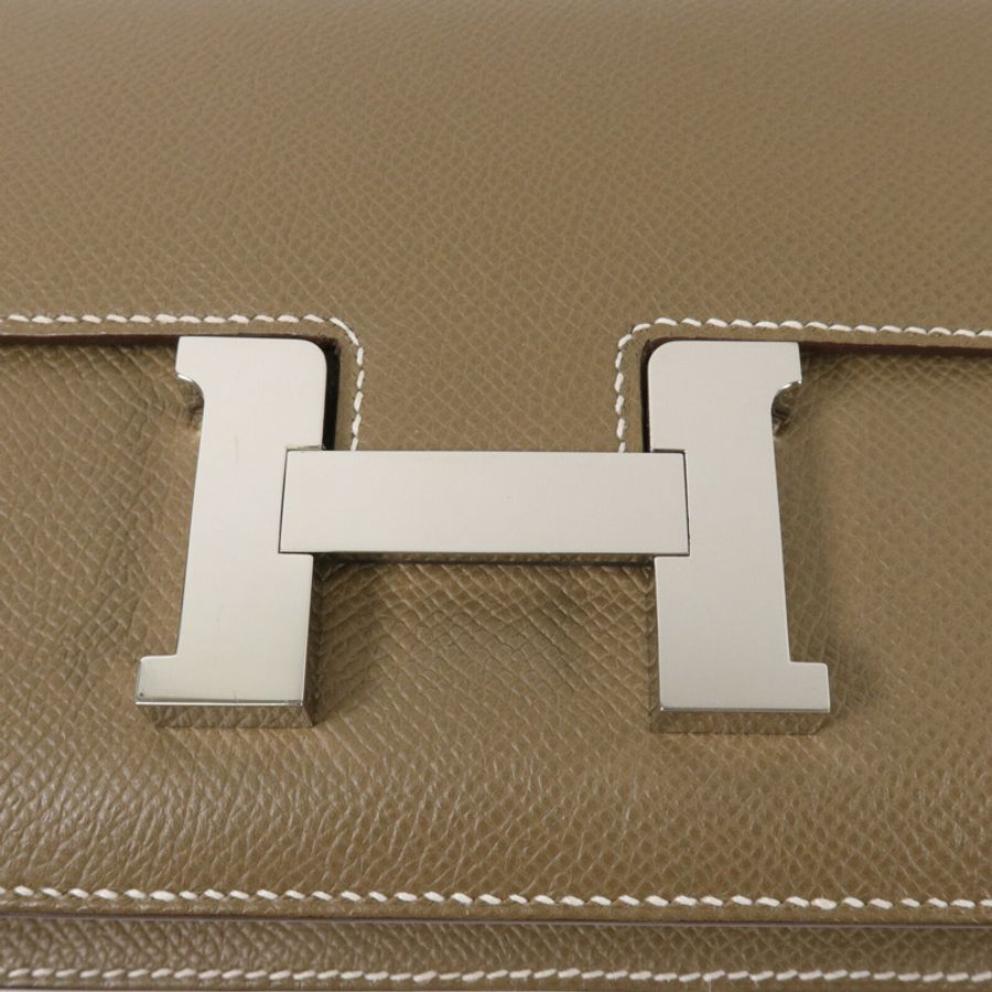 HERMES Epsom皮革Constance Elan肩背袋Etoupe-6