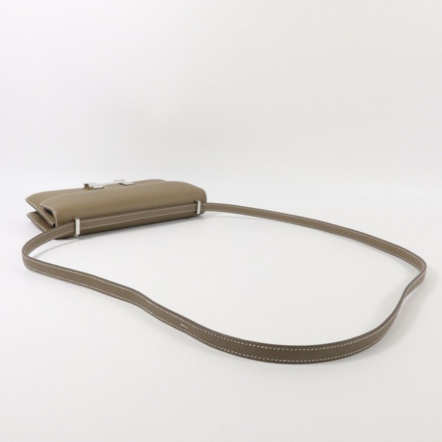 HERMES Epsom皮革Constance Elan肩背袋Etoupe-9