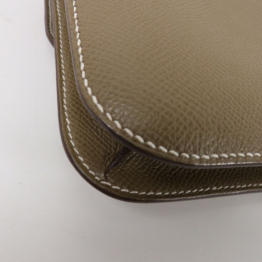 HERMES Epsom皮革Constance Elan肩背袋Etoupe-11