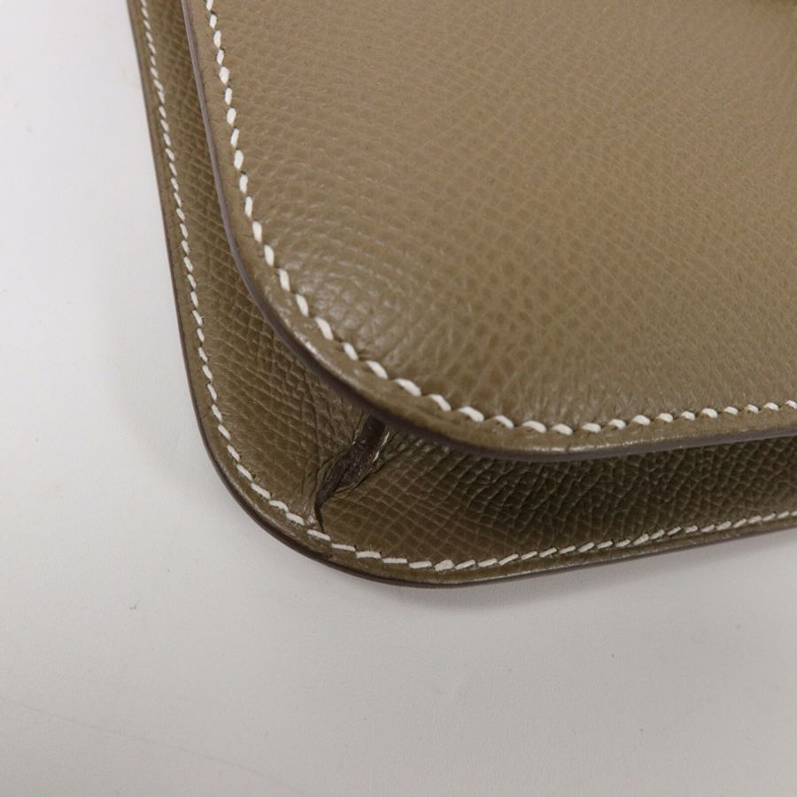 HERMES Epsom皮革Constance Elan肩背袋Etoupe-12