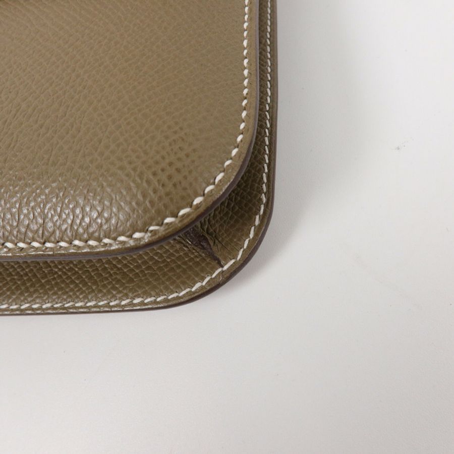 HERMES Epsom皮革Constance Elan肩背袋Etoupe-13