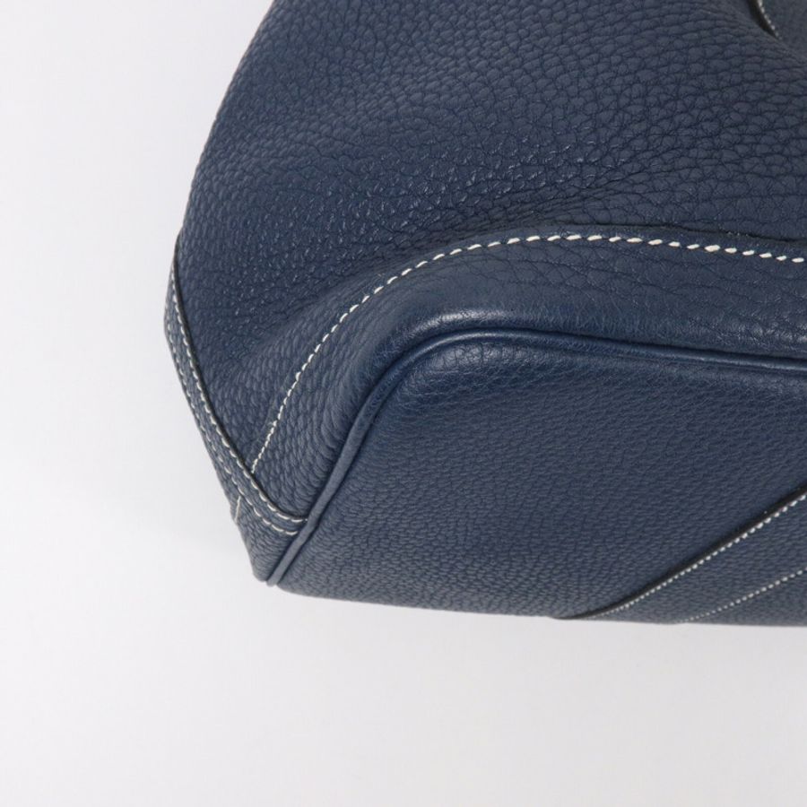 HERMES Negonda皮革Garden Party PM手挽袋Bleu de Prusse-8