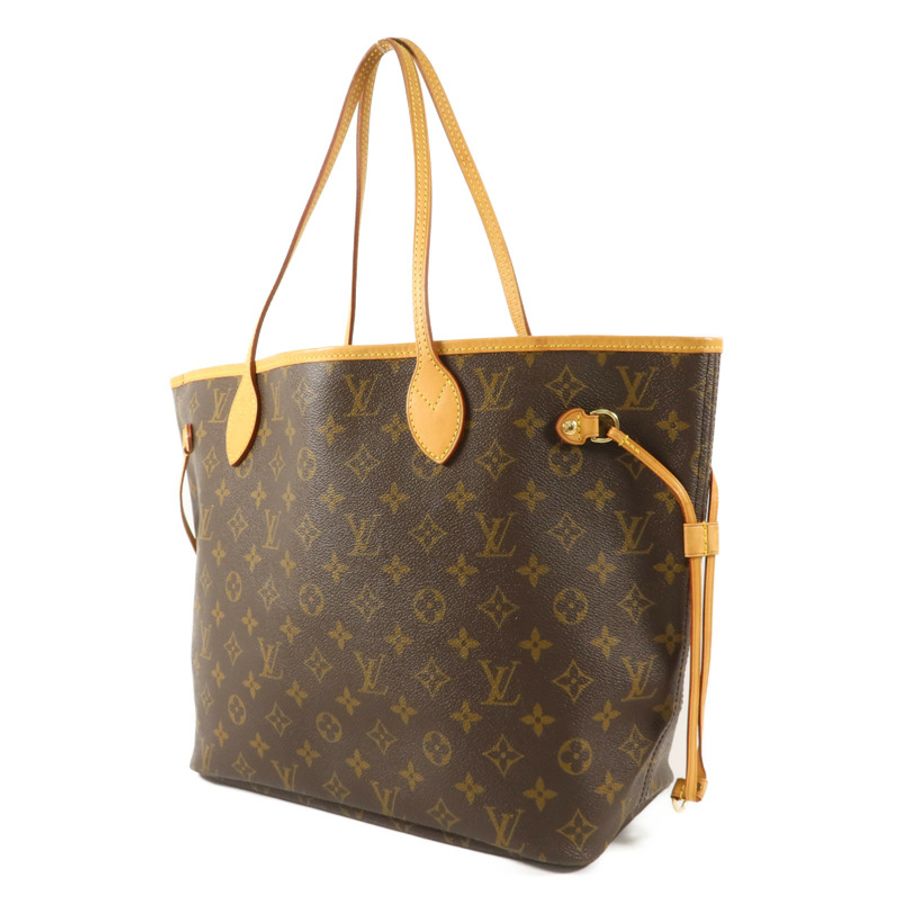 LOUIS VUITTON Monogram Neverfull MM金扣手挽袋-2