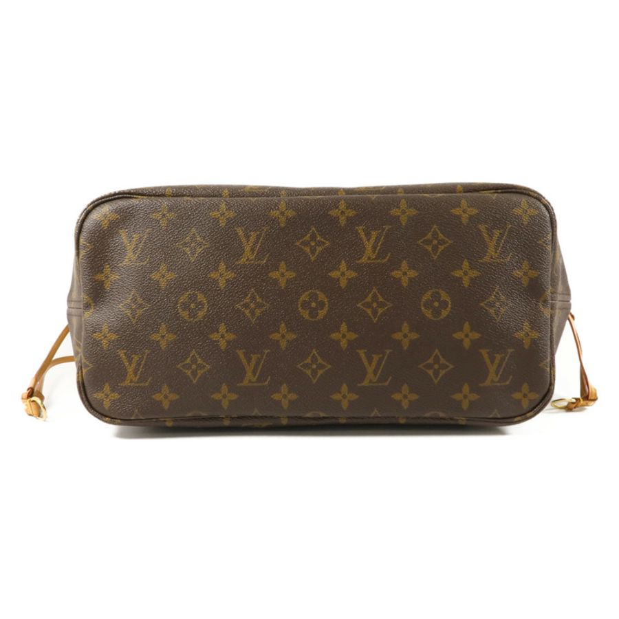 LOUIS VUITTON Monogram Neverfull MM金扣手挽袋-3