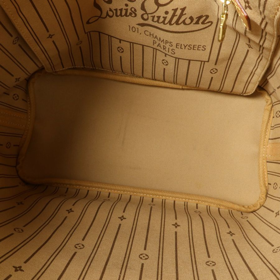 LOUIS VUITTON Monogram Neverfull MM金扣手挽袋-4