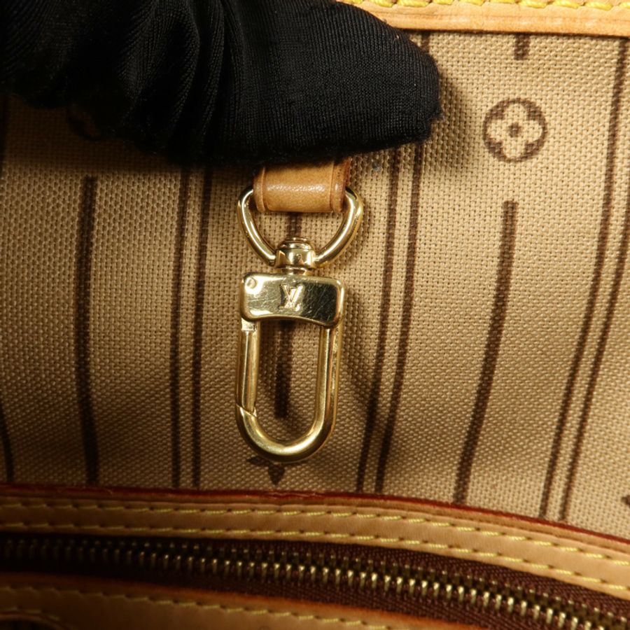 LOUIS VUITTON Monogram Neverfull MM金扣手挽袋-8