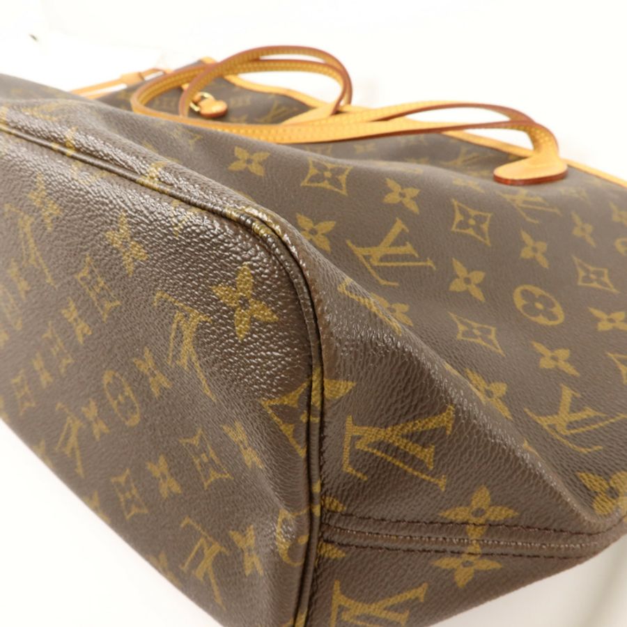 LOUIS VUITTON Monogram Neverfull MM金扣手挽袋-12