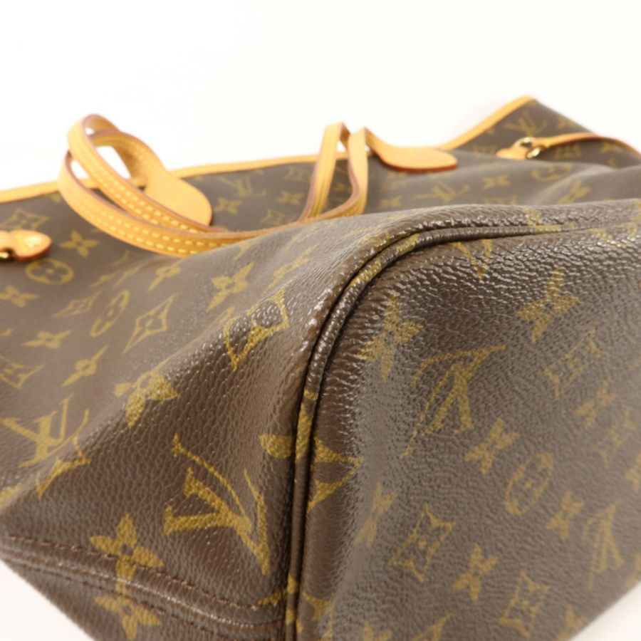 LOUIS VUITTON Monogram Neverfull MM金扣手挽袋-13