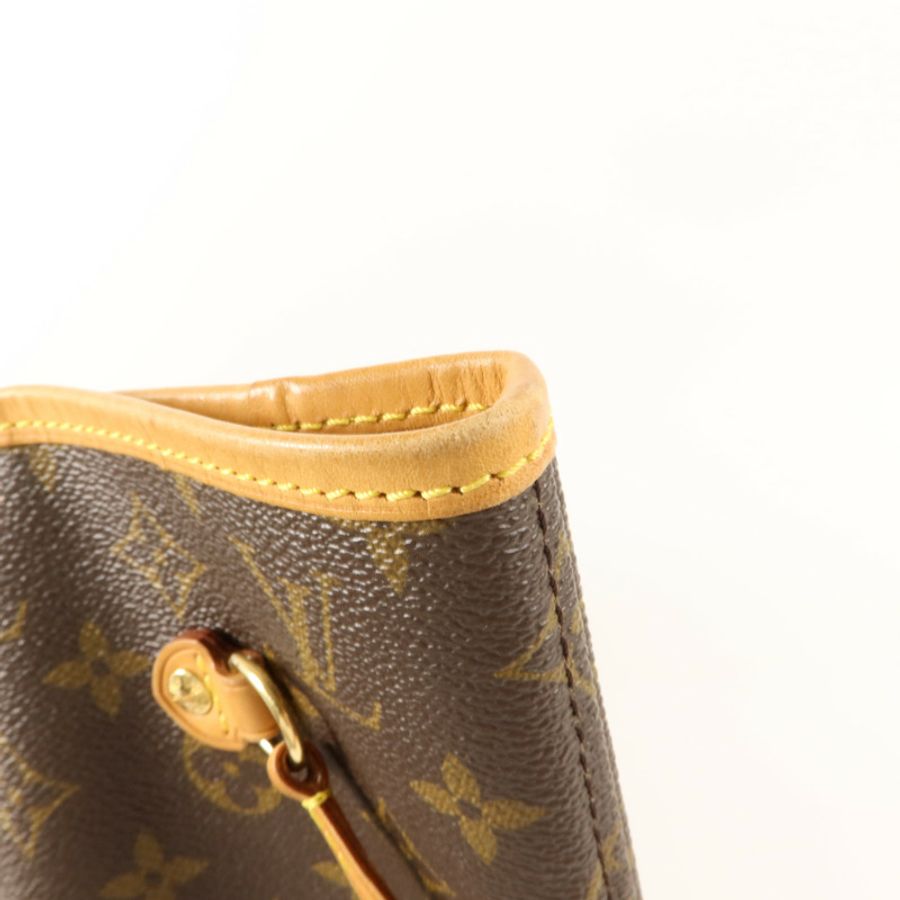 LOUIS VUITTON Monogram Neverfull MM金扣手挽袋-14