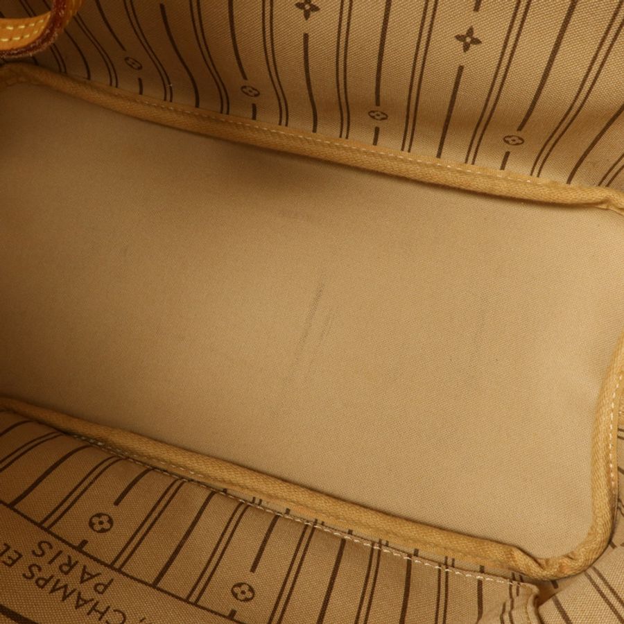 LOUIS VUITTON Monogram Neverfull MM金扣手挽袋-17