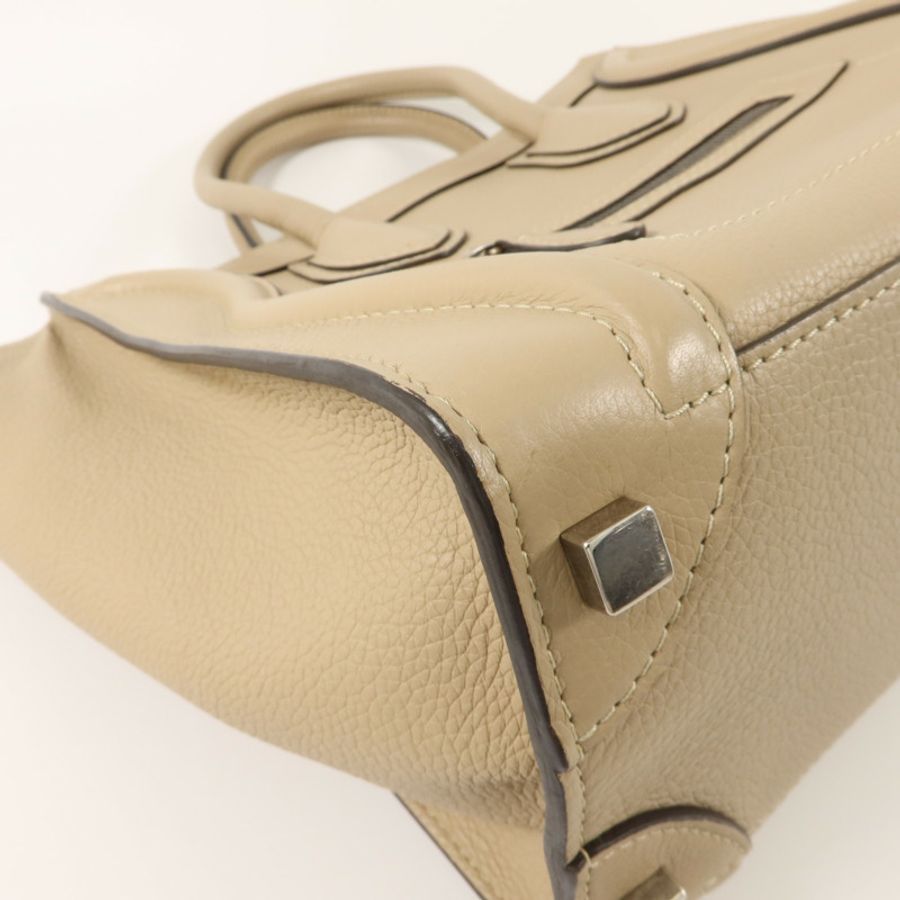 CELINE 牛皮皮革Micro Luggage肩背袋-9