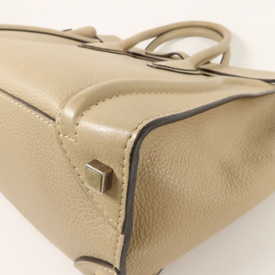 CELINE 牛皮皮革Micro Luggage肩背袋-10