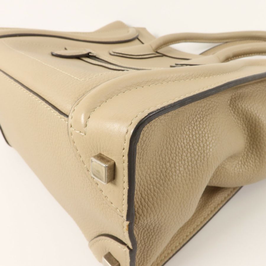 CELINE 牛皮皮革Micro Luggage肩背袋-11