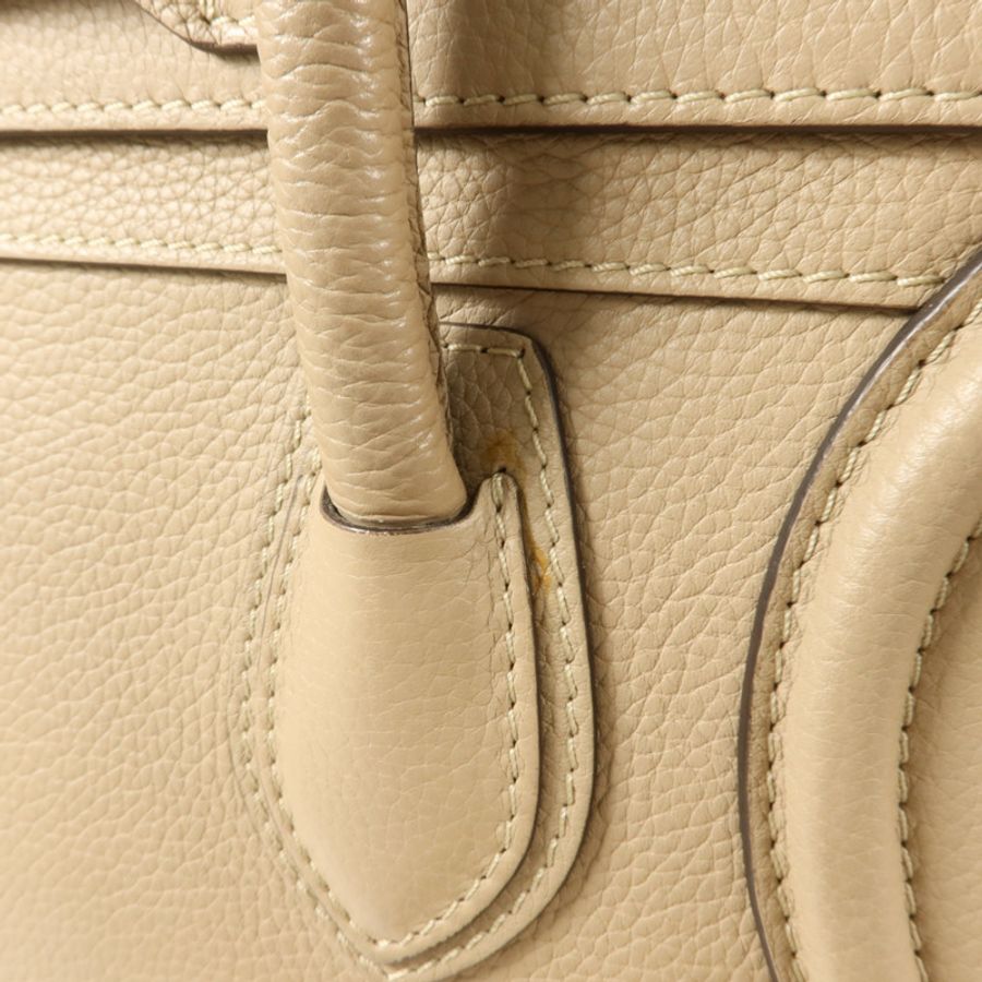 CELINE 牛皮皮革Micro Luggage肩背袋-13